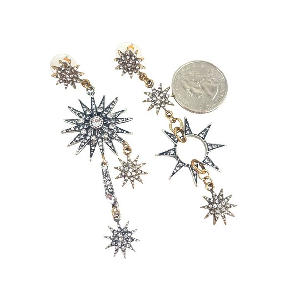 Soliel chandelier earringsVintage Inspired Starburst & Sunburst Drop Earrings Wi - Picture 7 of 10